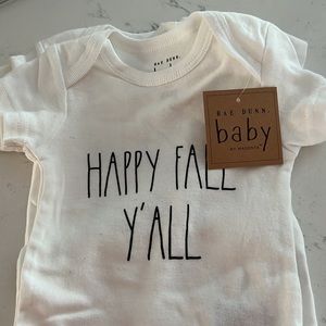 Rae Dunn Fall 3 Pack Baby Onesies